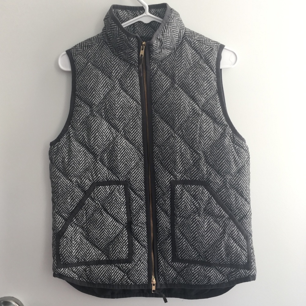 J. Crew Grey Puffy Vest